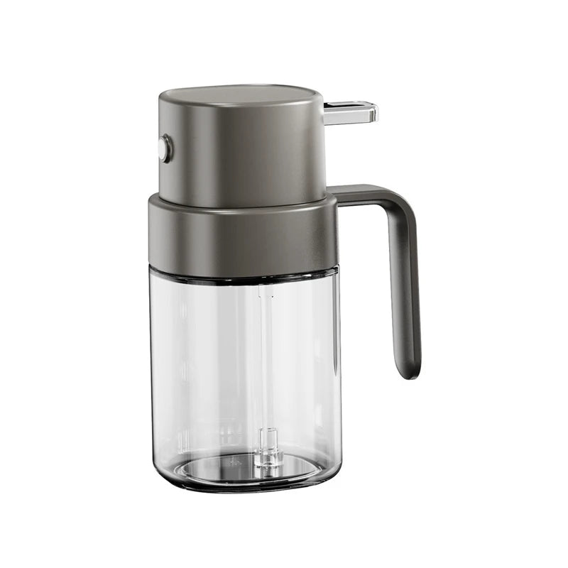 200ml Glass Oil Sprayer For Cooking Press Fine Mist Oil Mister Bottle With Handle Anti-Clog Oil Dispenser For Air Fryer BBQ Sala Qme 200ml Gray