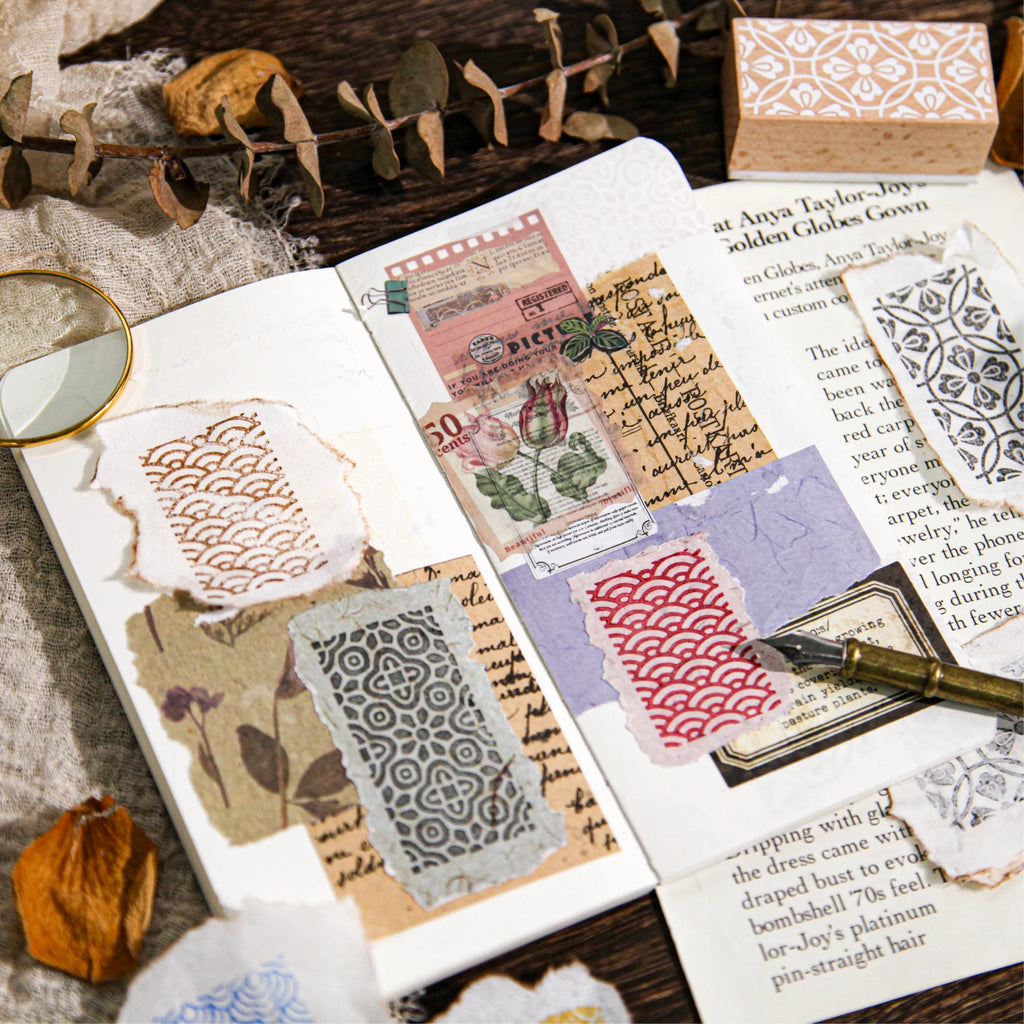Vintage Wooden Rubber Stamp Bottle Shape Flower Printed DIY Scrapbooking Albums Stamp Stationery Handbook Creative Seal Planner Qme