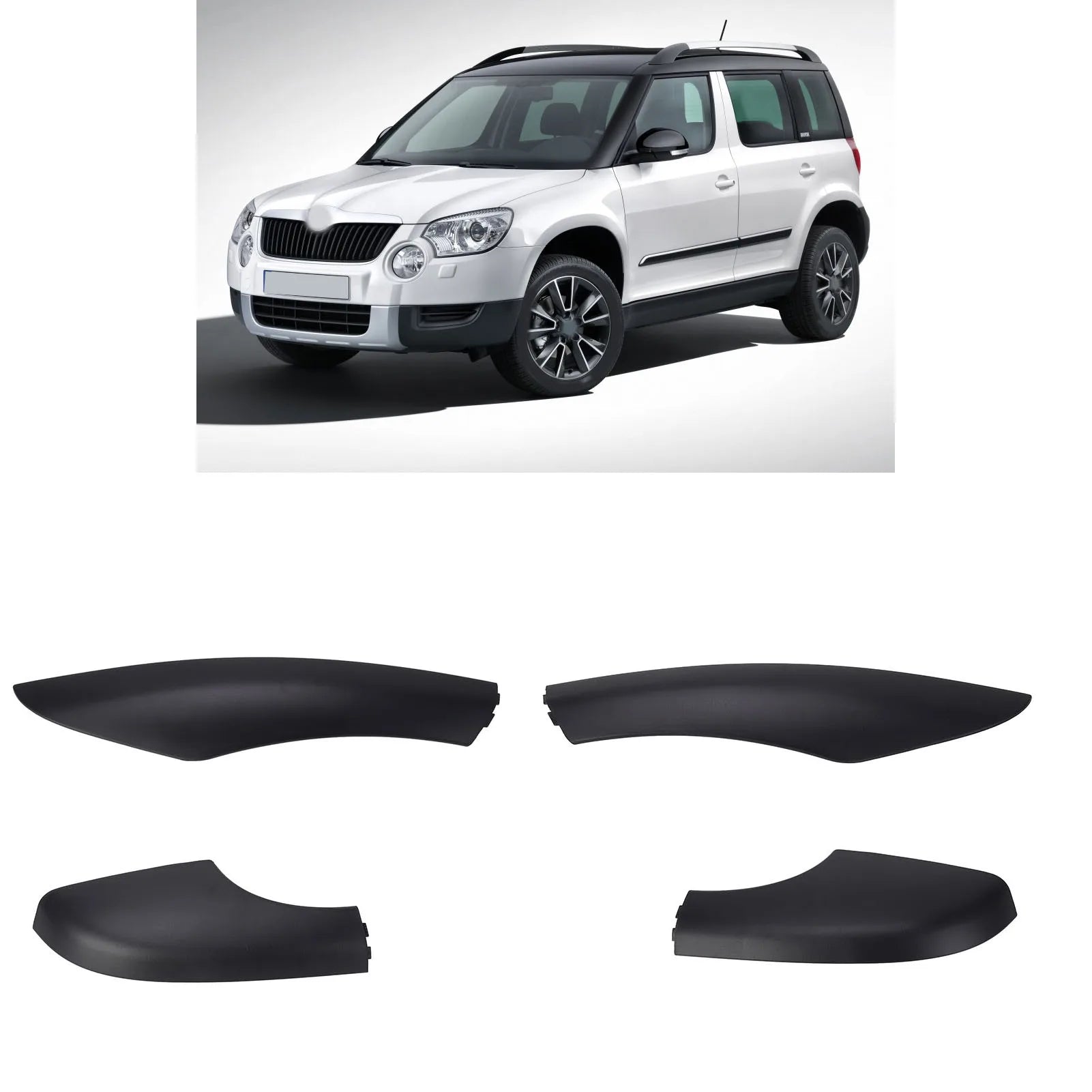 Roof Rail Rack Cover End Easy Installation Roof Luggage Cargo Rack Rail Cover for SUV 2009 To 2018 Qme