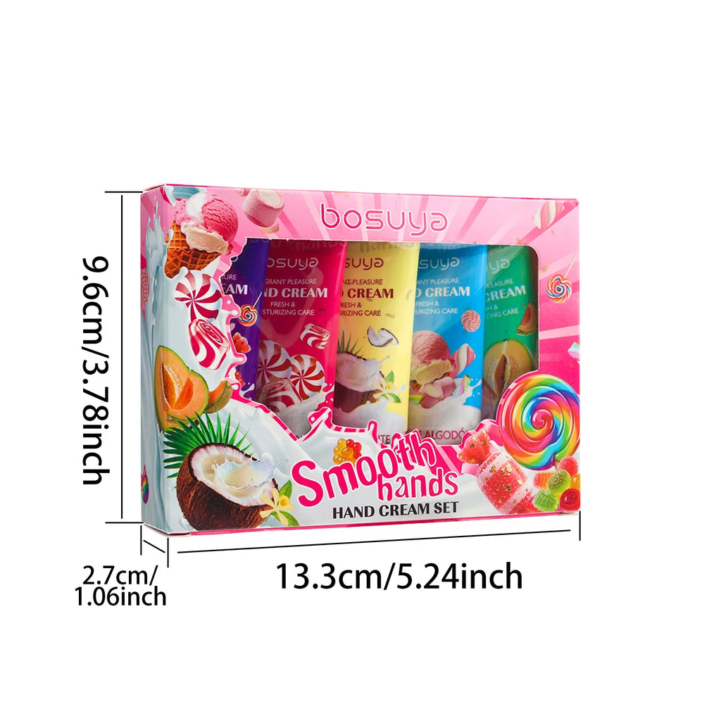 5-Piece Tender Smooth Hand Cream Moisturizing Water Locking Qme