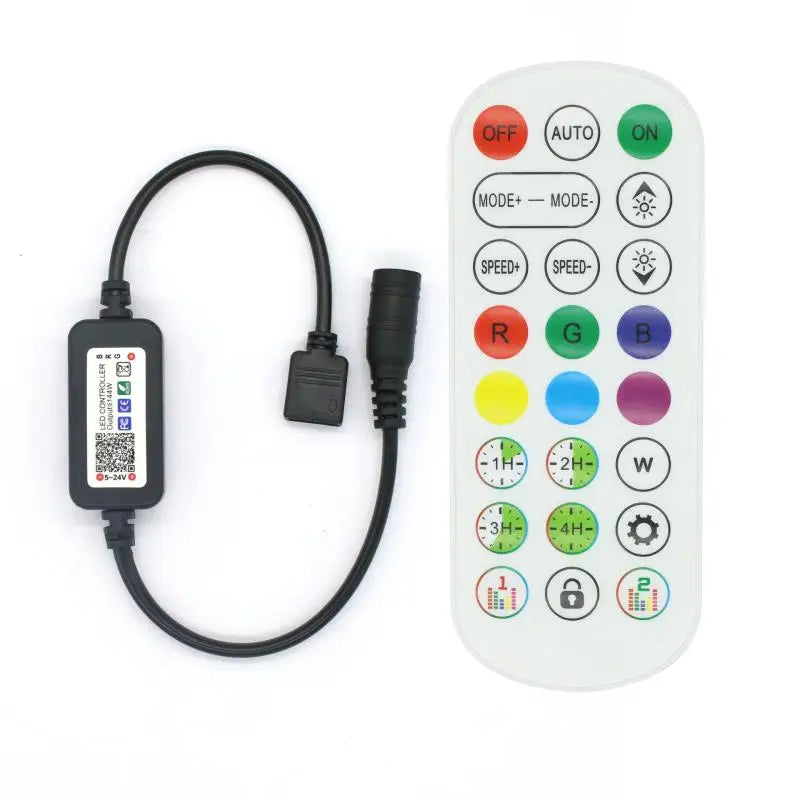 RGB Colorful LED Light Strip Connector APP Control DC USB 5V-24V Qme 5V 24V DC B