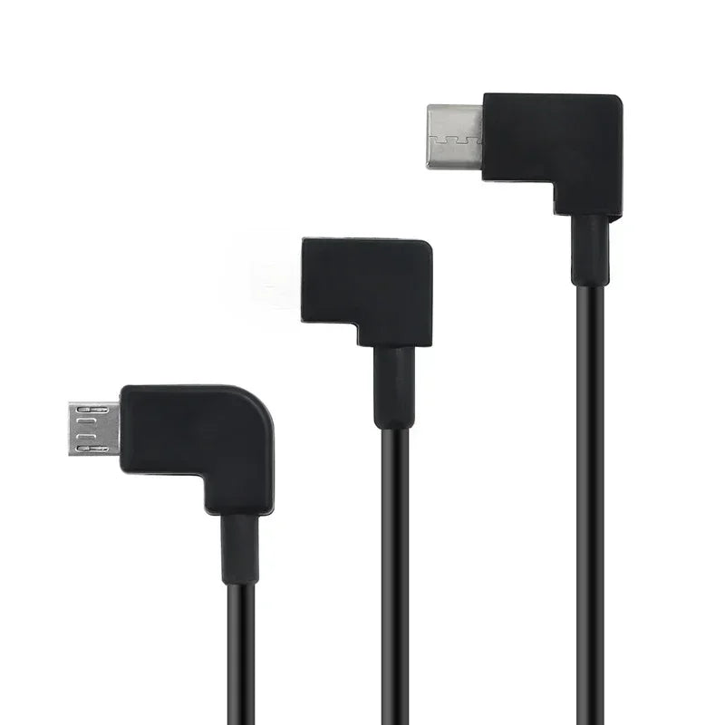 20cm USB cable For Type C Short 2.4A Fast Charging Cable Elbow 90 Degree USB C Micro USB Data Cable For All Smartphones 1pcs Qme