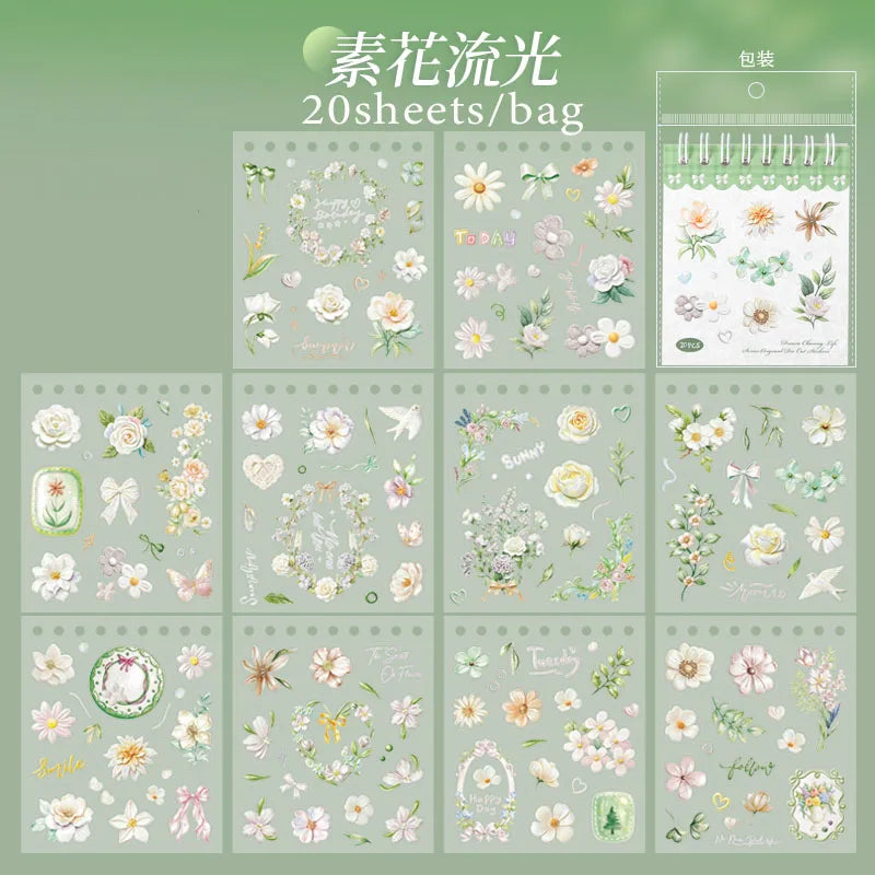 Wreath & Rose Stickers for Journaling and Kuka Card Making, Decor Decals for Cups, Tumblers & Phone Cases, Back to School Haves Qme C