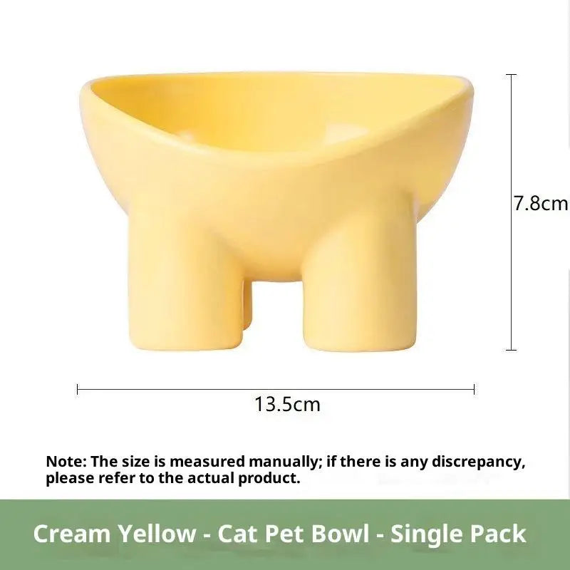 Elevated Cat Bowl Stand Durable Plastic Pet Food Water Dish Sleek Qme A4