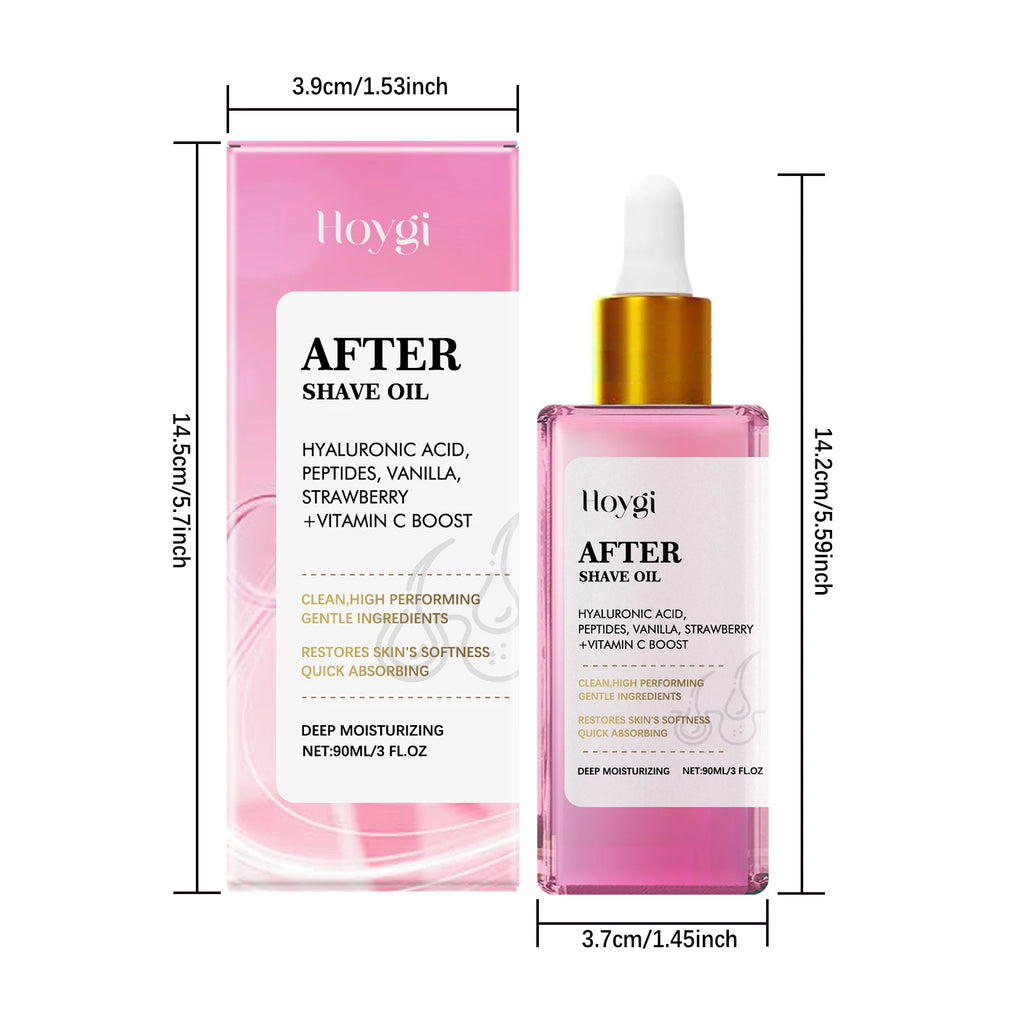 Strawberry Vanilla After Shave Oil for Smooth Skin Moisturizing Soothing Depilation Essential Oil Prevent Ingrown Hairs & Drynes Qme