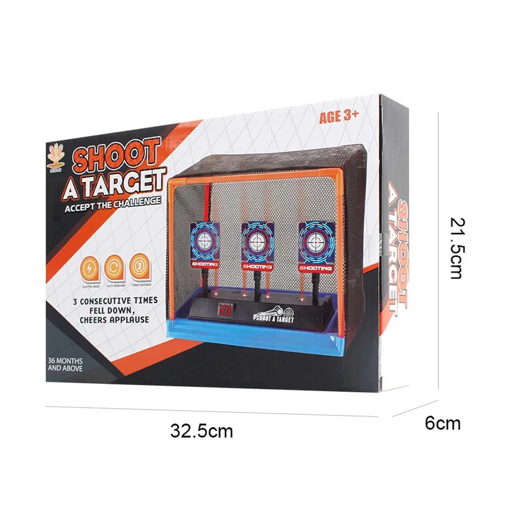 Targets for Nerf Guns Auto Reset Electric Shooting Target Accessories Kids Sound Light Shooting Game Toys High Precision Scoring Qme