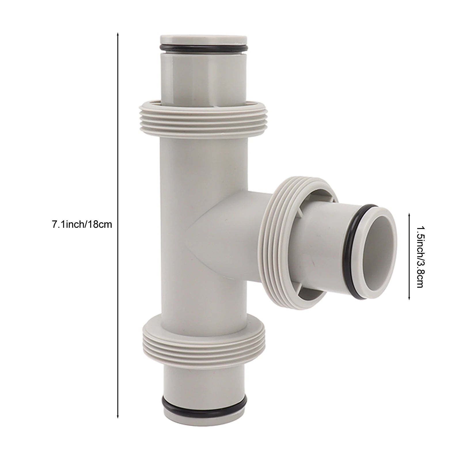 2 In 1 T Shape Split Swimming Pool Hose Plunger Valve Replacement Fitting For Pool Pump Filter Circulation System Maintenance Qme