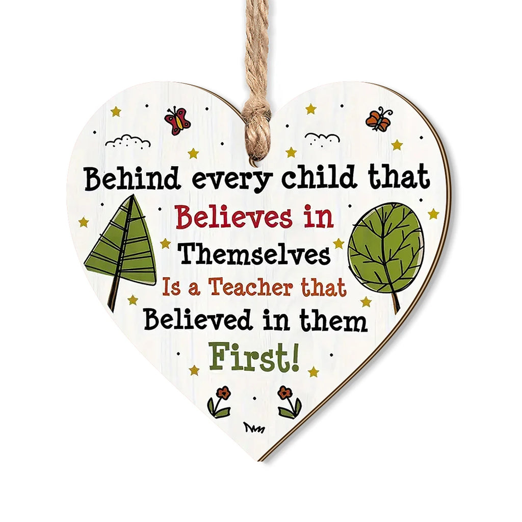 1 wooden Thanksgiving Love Hanging Decoration, hand-painted tree, butterfly, star pattern, Teacher's Day Graduation Season Gift Qme