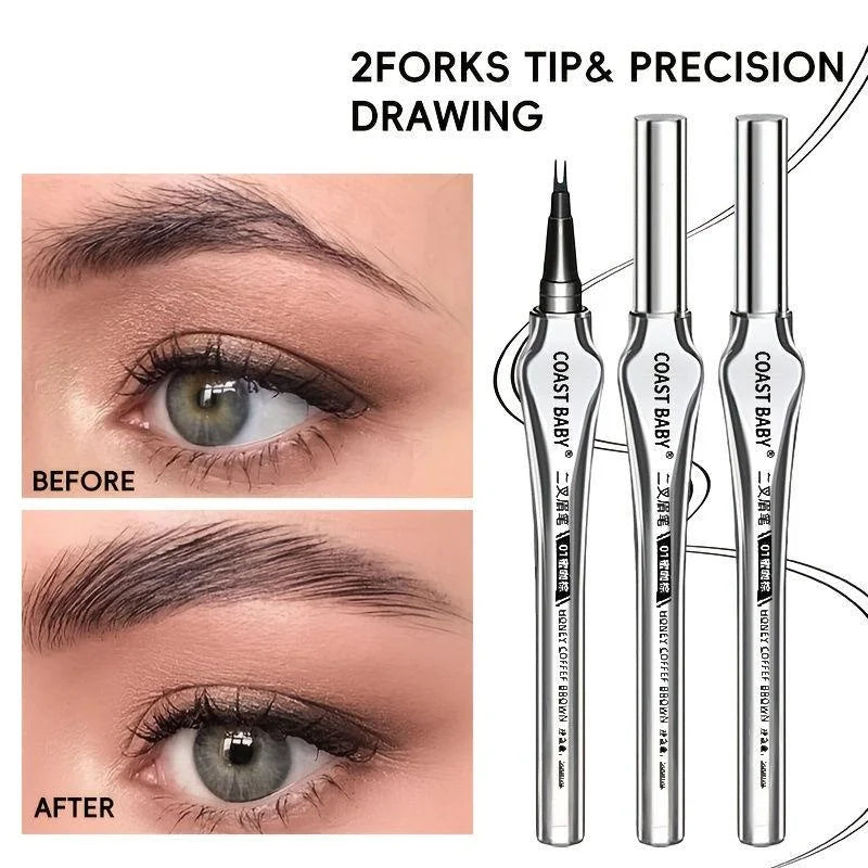 Liquid Microblading Eyebrow Pen 2 Forks Tip Waterproof Long Lasting Qme