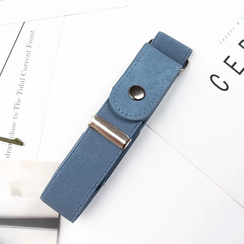 Buckle-free Elastic Invisible Belt Jeans Leather Lazy Without Buckle Qme A3 length 60-100cm China Mainland