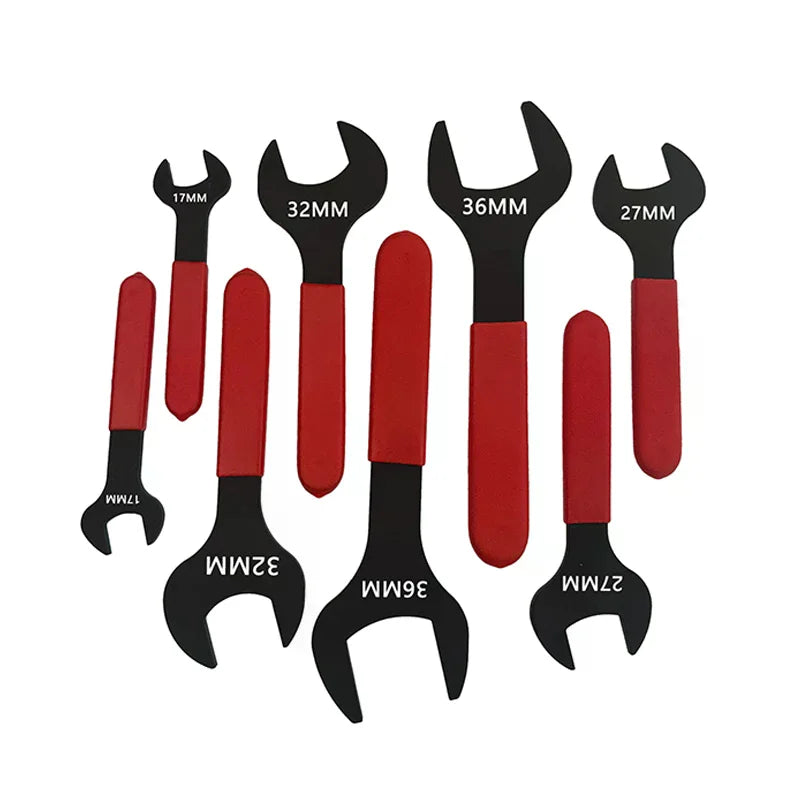 7mm-31mm Metric Single Open End Wrench Offset Angle U-Shaped Spanner Flat Head Blackening For Auto Repair Qme