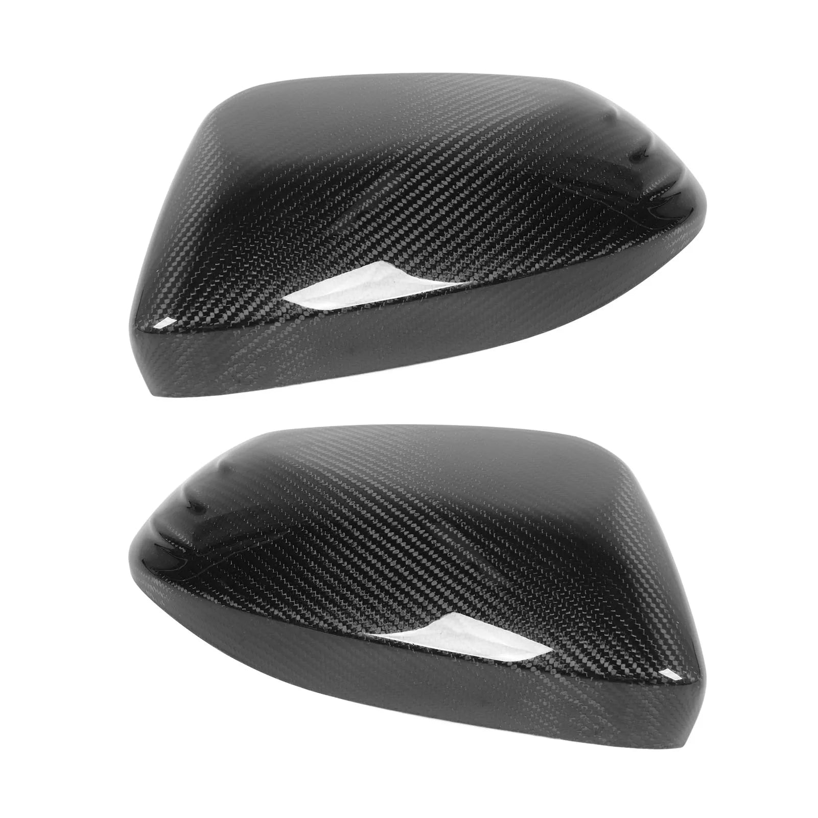 2PCS Car Side Rearview Mirror Cover Real Carbon Fiber Left Right Glossy for Toyota Corolla 2019 + Yaris GR 2020 + Qme