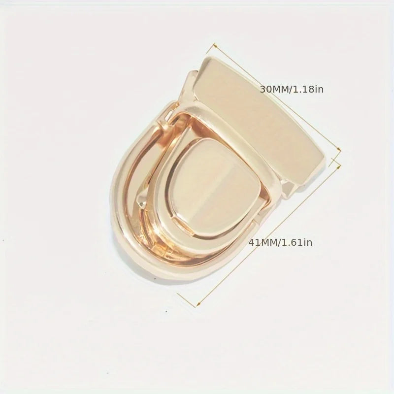 Metal Turn Lock Clasp, Gold Purse Locks for DIY Handbag, Bag Hardware Accessories, Metal Lock for Handbag Qme
