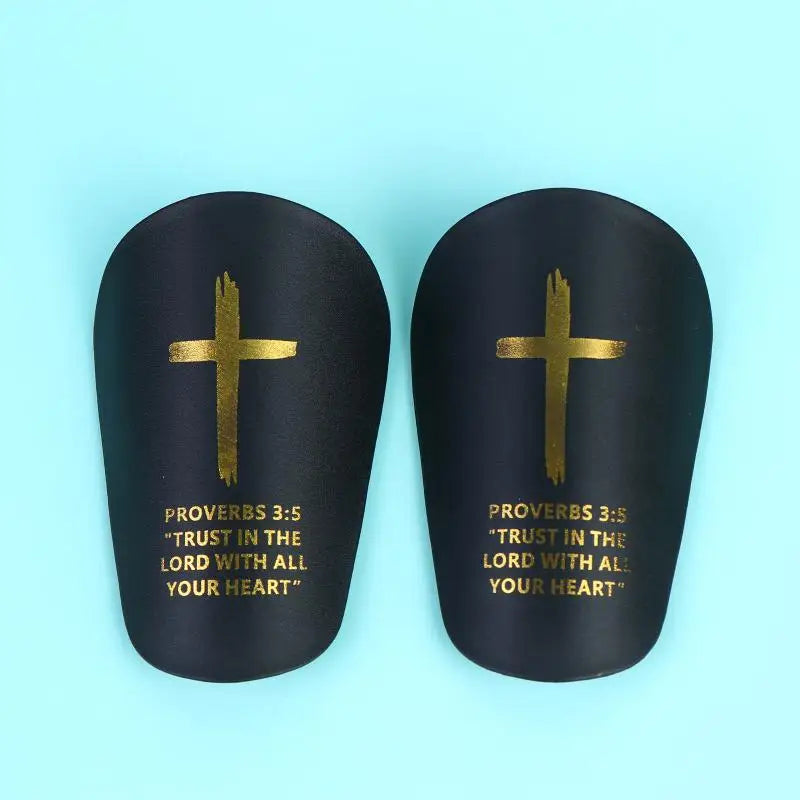 1Pair Christ Shin Guards Bibleverse Soccer Football Protective Pads Qme D 10x6cm