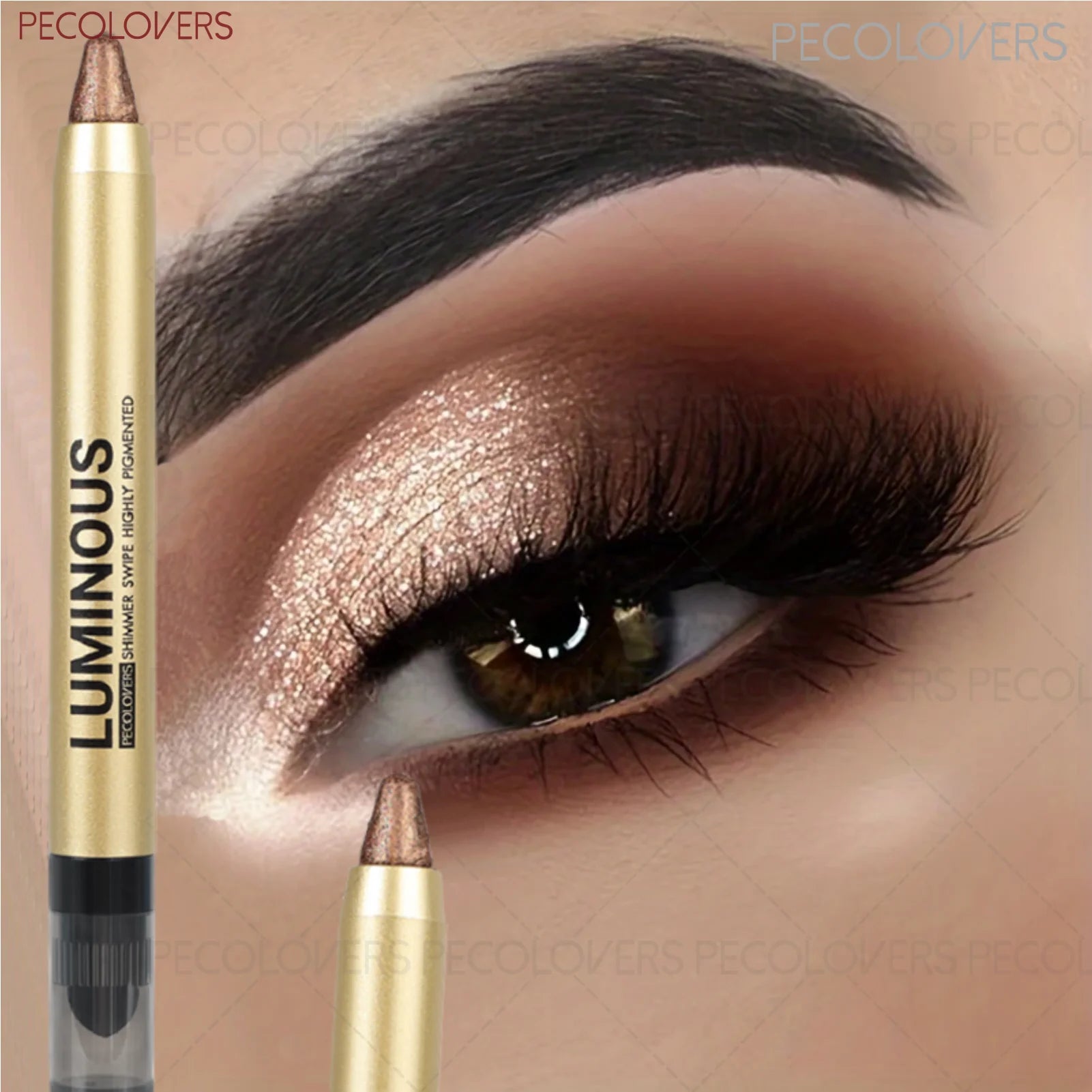 Shiny Double-head Eyeshadow Pen Shimmer Stick Eye-catching Eye Makeup Qme
