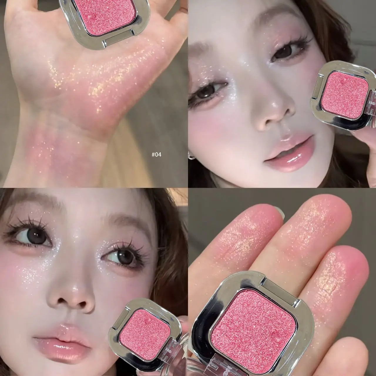 HERORANGE Monochrome Eyeshadow Palette Glitter Glowing Charm Qme HR1043-04