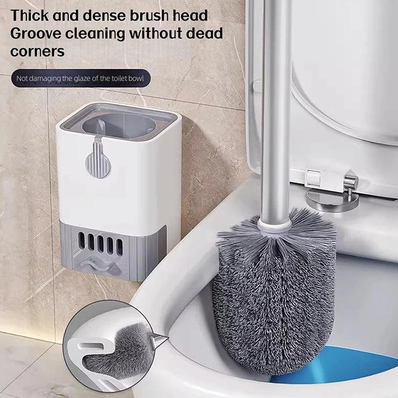 Home Multi-functional Toilet Brush Set Brush For Bathroom Cleaning Cleaner With Holder Qme