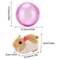 Interactive Plush Toys Automatic Rolling Ball Hamster Realistic Electric Pet for Cat Dog Bunny Child Girl Boy House Playroom Qme random color