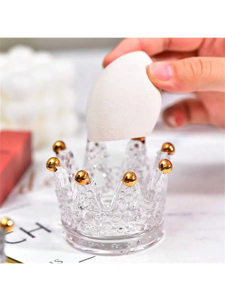 Crystal Glass Crown Beauty Storage Box Mini Can Store Necklaces Qme