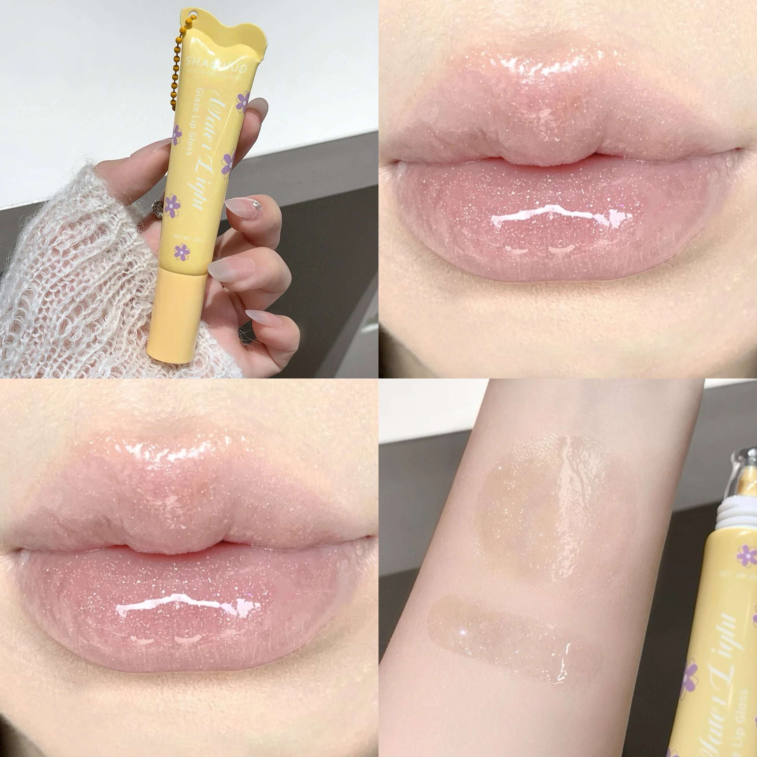 SHAQINUO Glittering Mirror Lip Glaze Watery Shimmering Light Pendant Qme S9126-01