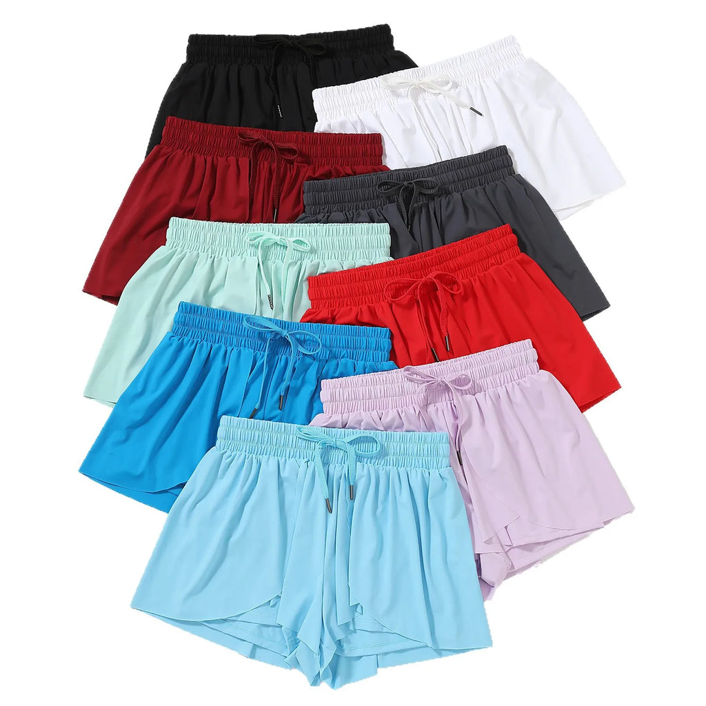 2 in 1 Jogger Flowy Athletic Shorts for Women Gym Yoga Workout Running Tennis Skirt Spandex Butterfly Cute Clothes Qme