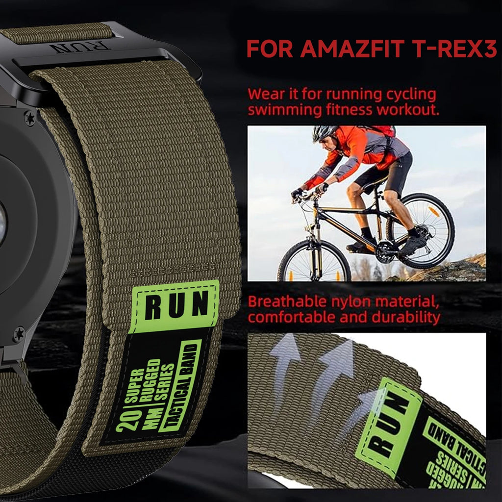 Nylon Strap For Amazfit T-rex 2 3 Ultra Watch Band For Huami Amazfit Trex Pro T Rex Sport Belt Smartwatch Bracelet Accessories Qme
