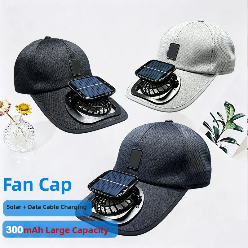For Outdoor Sports Uv Protection Cap Solar Fan Hat For Sunny Days Comfortable Sun Protection Hat Adjustable Sunhat Qme