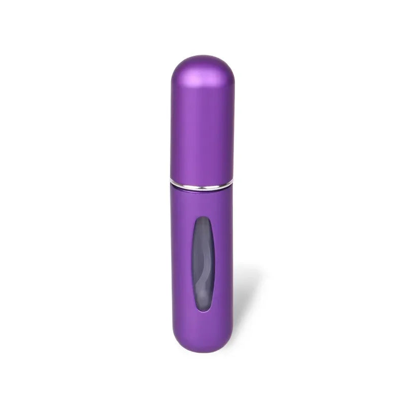 5ml Portable Perfume Atomizer Liquid Container Portatil For Cosmetics Mini Aluminum Spray Alcochol Empty Refillable Bottle Qme 5ml-Matte Purple