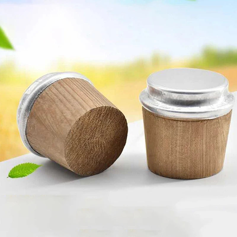 2Pcs Safe Durable Vacum Flask's Cork Plug Wood Thermos Stopper Sealed Lid Cap Bottle Cork Plug Replace Kettle Accessories Tool Qme