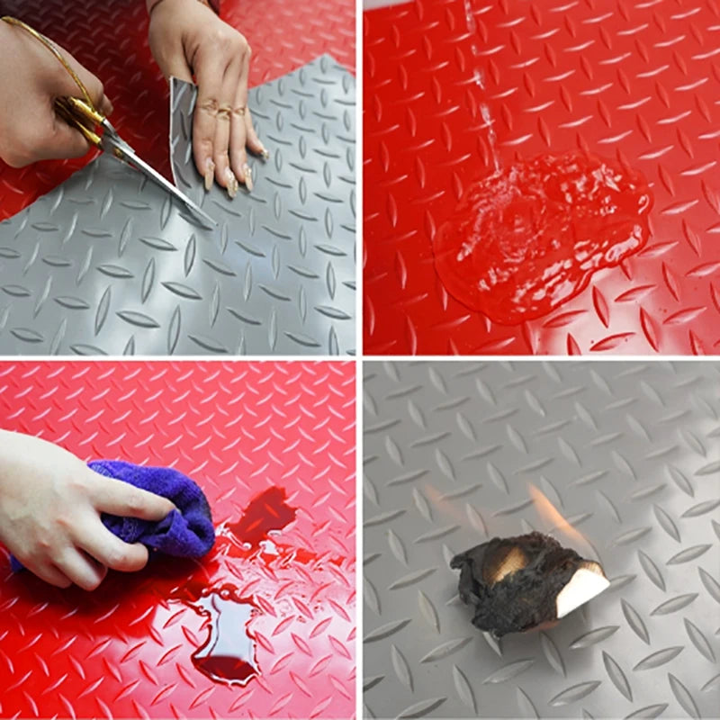 Beef Tendon Rubber Anti-Skid Mat PVC Thickened Corridor Kitchen Oil and Water Resistant Floor Mat Factory Warehouse Plastic Mat Qme