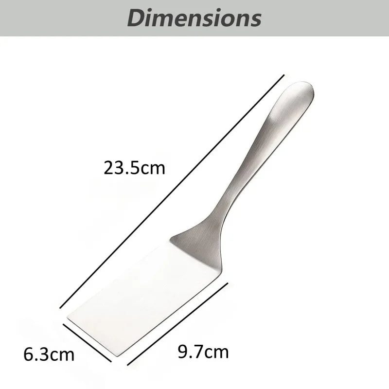 Stainless Steel Flat Shovel Suitable for Teppanyaki Steak Pancake Cooking Durable and Easy To Flip Cooking Multi-purpose Spatula Qme
