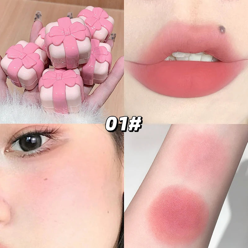 Gege Bear Velvet Matte Lip Cheek Balm Versatile Two-in-one Multi-use Qme GX1377-1