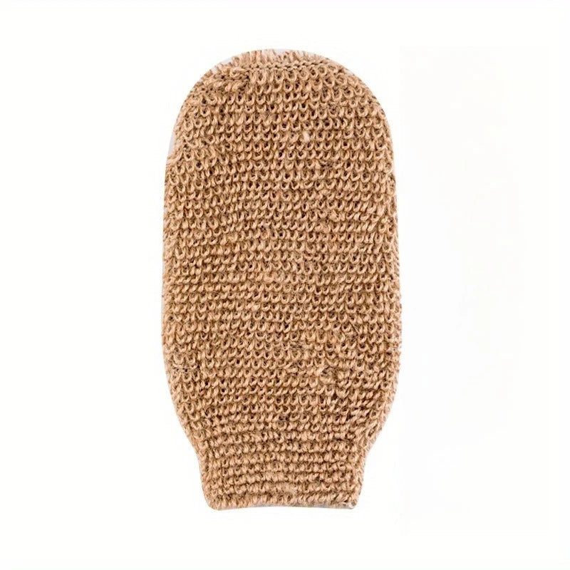 Natural Yellow Bath Gloves and Towels for Body Cleansing and Exfoliating Qme 1pc