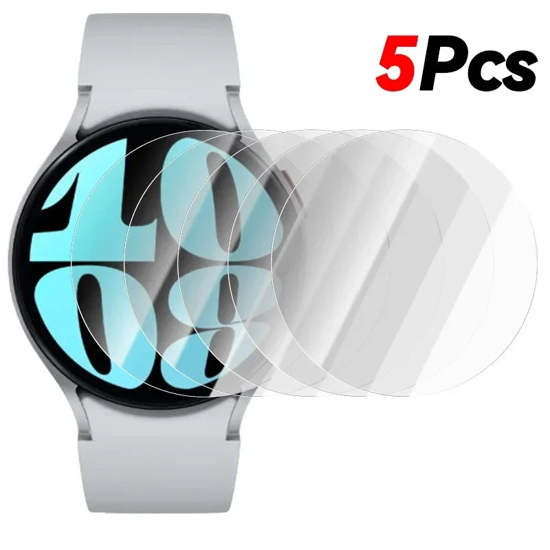 Tempered Glass for Samsung Galaxy Watch 6 40 44mm HD Screen Protector Film Anti-Scratch for 5Pro 45mm 6 Classic 43 47mm membrane Qme 5 Pcs Watch 4 Classic 42mm