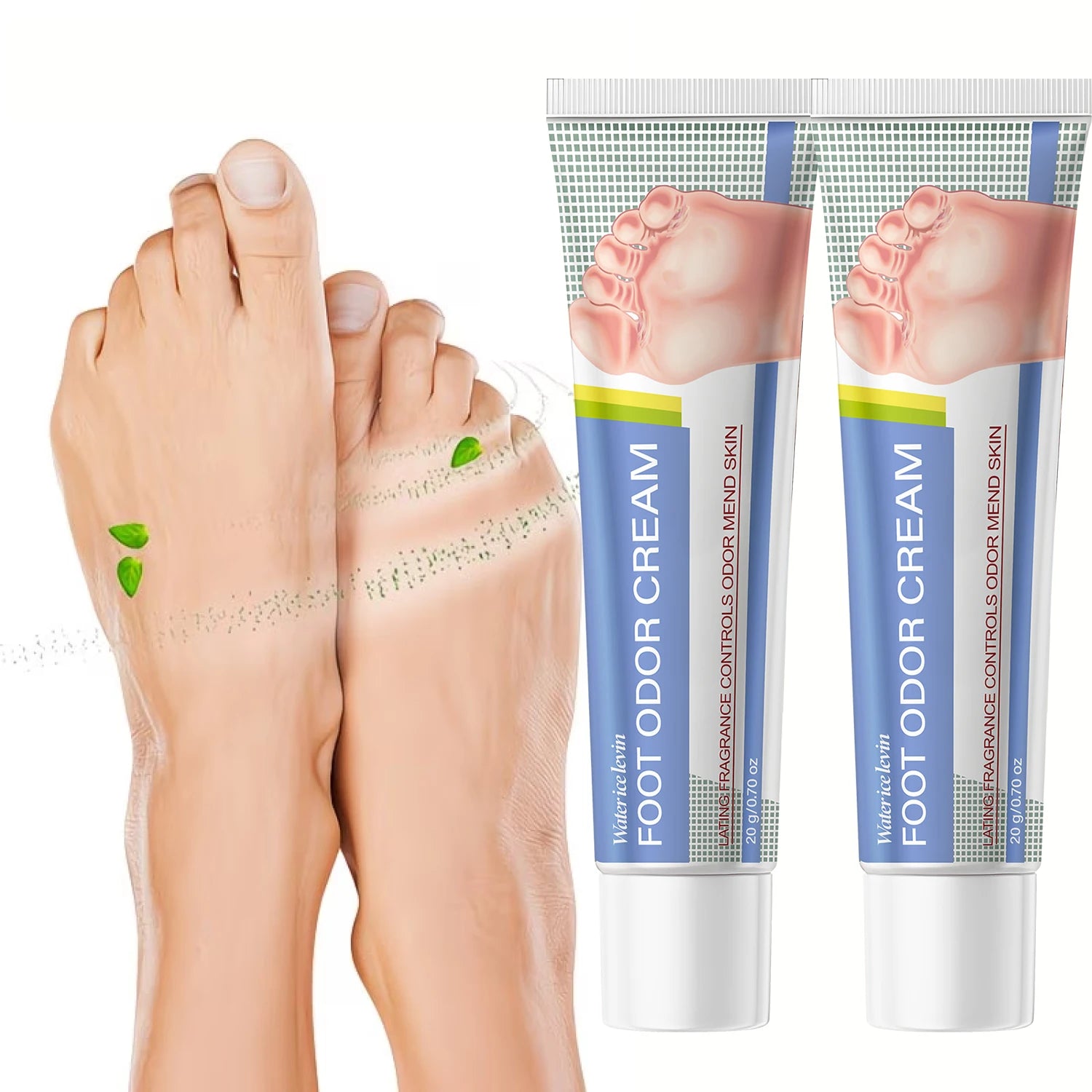 Moisturizing Foot Cream - Controls Odor, Firming with Hyaluronic Acid & Niacinamide, Lating Fragrance for All Skin Qme