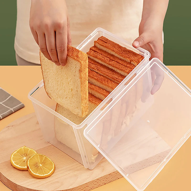 Cake Containers Airtight Box Refrigerator Clear Kitchen Bread Qme