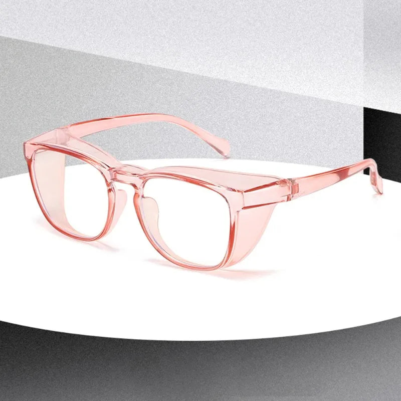 5PCS Fashion Transparent Oversized Anti-Blue Light Glasses Trendy Jelly Color Myopia Windproof Eye Protection Goggles Qme