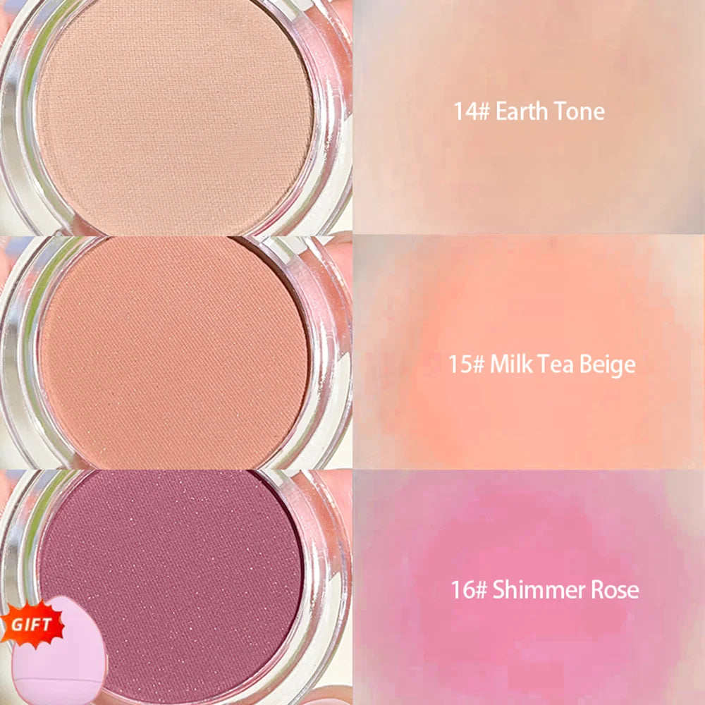 Buy 3 Get Puff Matte Monochrome Blush Waterproof Long-lasting Qme 3 in set