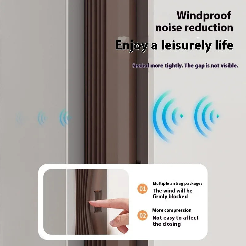 6M Tearable Weather Strip Anti-theft Door Multi-layer Windproof Dust-proof Self-adhesive Sound Insulation Window Gap Seal Strip Qme