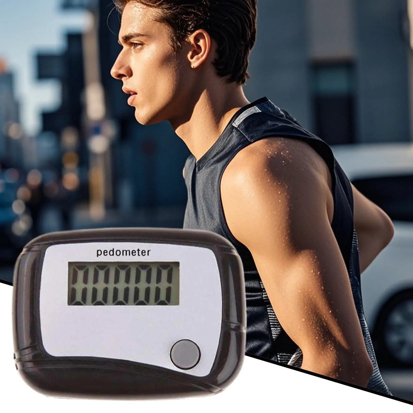 Step Counter for Elderly Sports Clipping Walk Meter Senior Steps Counter for Sports Running Training Hiking Backpacking Travel Qme