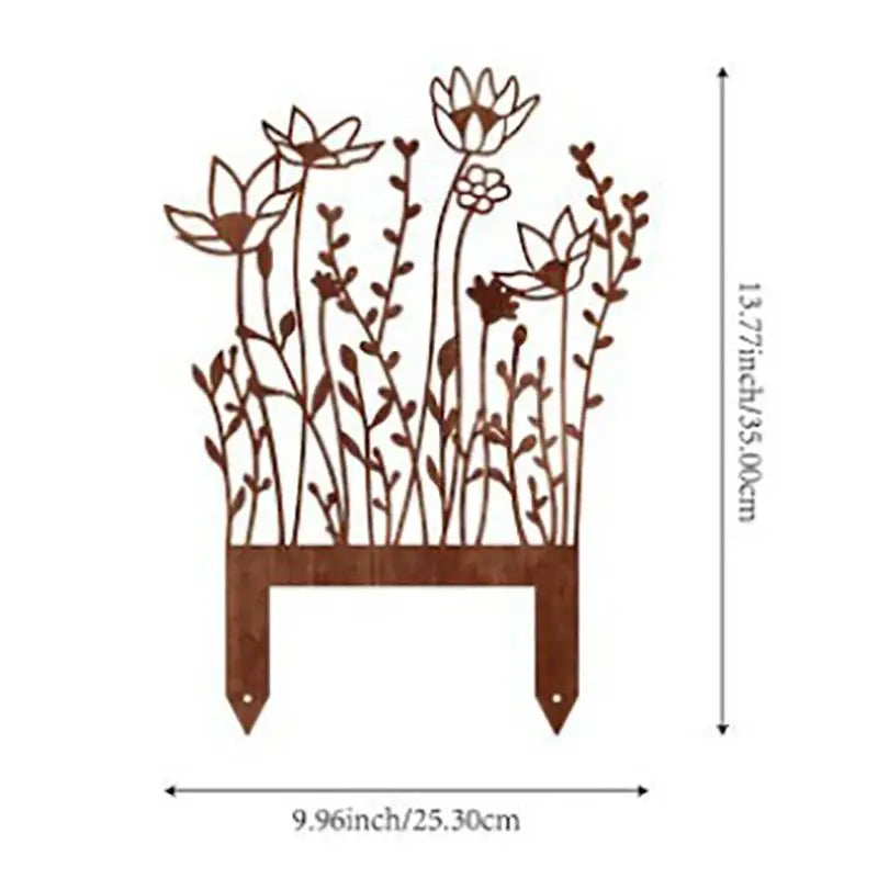 1 Patina Finish Outdoor Decor Rustic Metal Garden Stake Butterfly Qme G