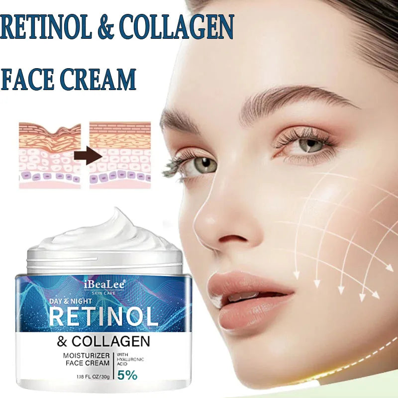Retinol Anti-wrinkle Cream For Men Collagen Anti-Aging Removal Face & Neck Wrinkle Efficient Moisturize Firming Korean Skin Care Qme