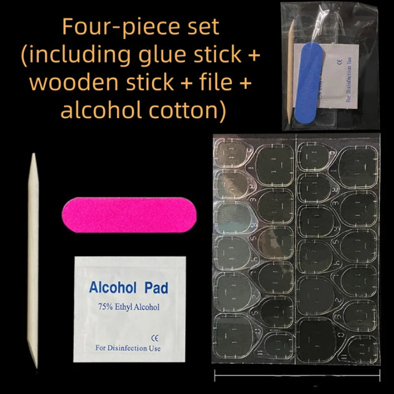 Reusable Nail Jelly Adhesive Tabs False Nail Glue Sticker Kit Press On Nail Application Tools Set DIY for Artificial Nails Qme 1pcs 2