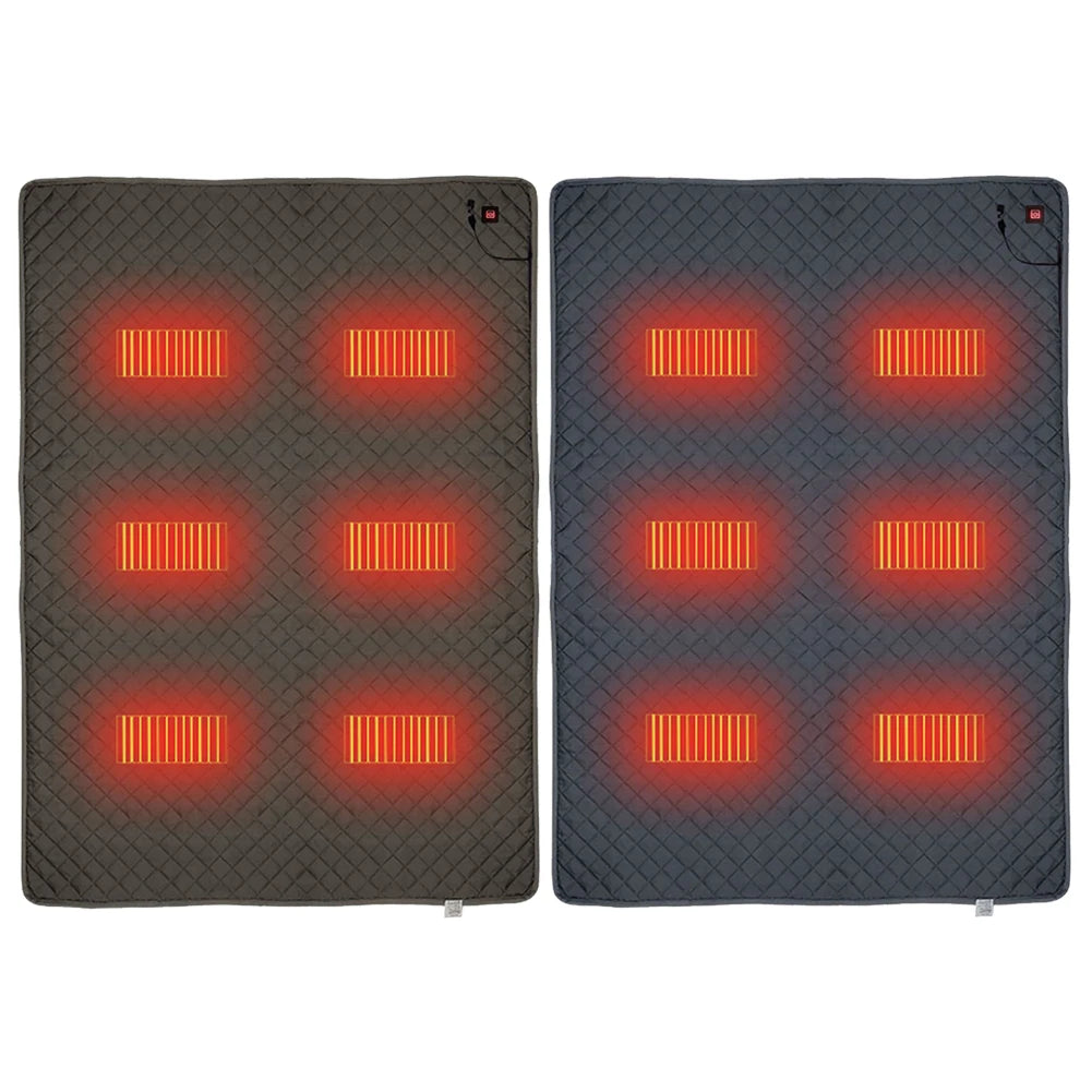 Heated Sleeping Bag Pad Waterproof Sleeping Mattress Heated Mat 70x59 Inch 6 Heating Zones for Home Office Car Fishing Qme