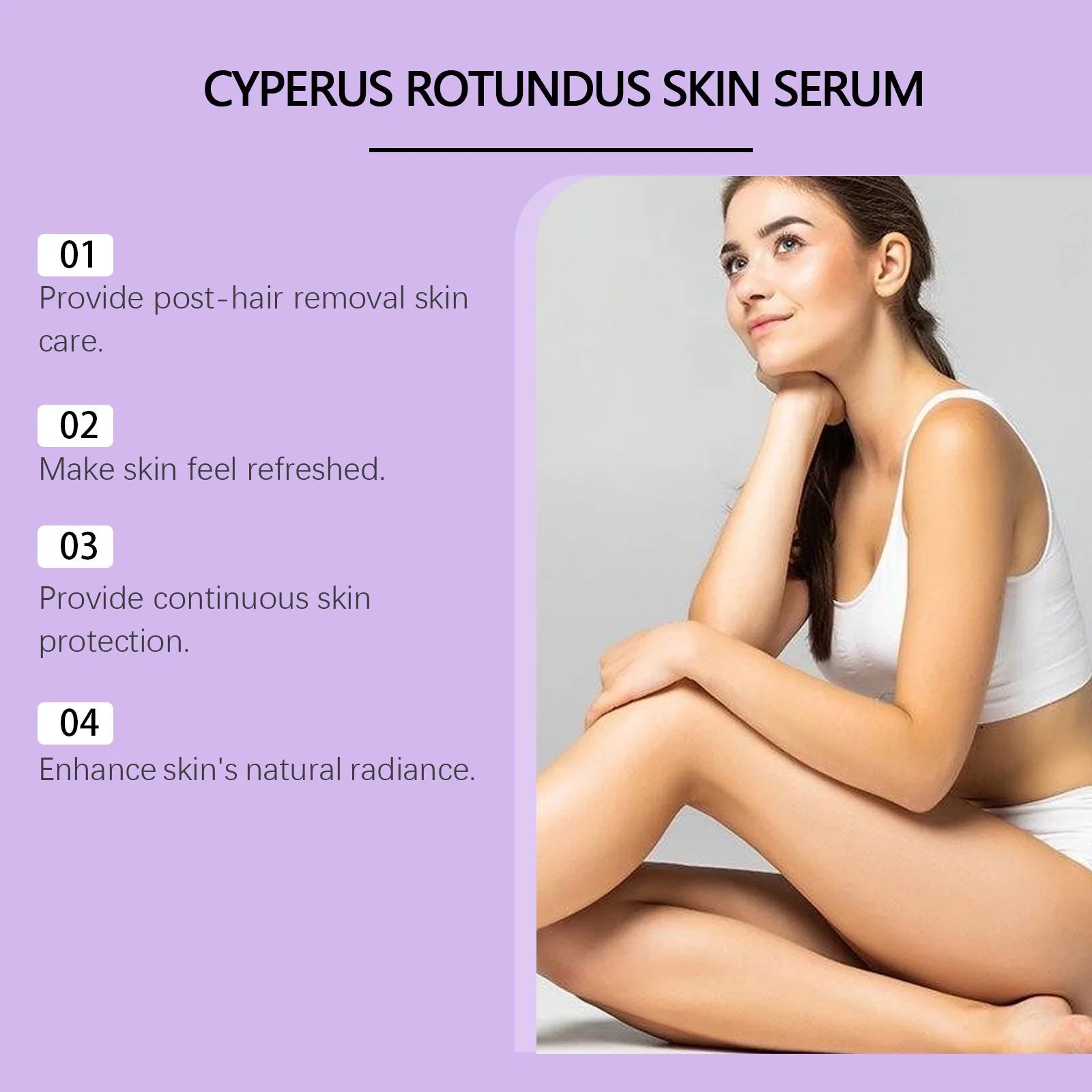 Cyperus Rotundus Skin Serum Nourishing Soothing Skin Inhibit Hair Moisturizing Refreshing Slowing Body Hair Inhibitor Oil Qme