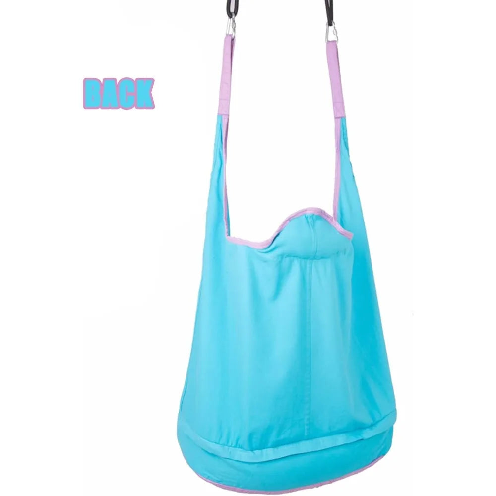 Kids Pod Swing Seat Cotton Child Hammock Swing Chair Sensory Swing for Indoor Outdoor for Children with Autism ADHD Asperger Qme