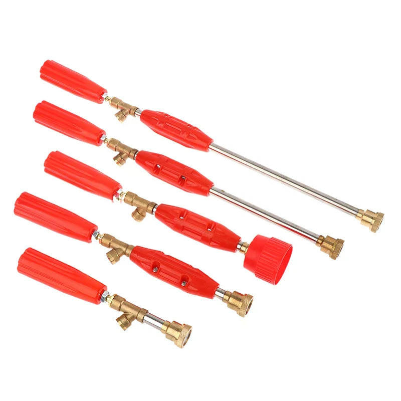 Garden Sprayer Nozzle High Pressure Water Spray Sprinklers Adjustable Power Sprayer Nozzle Spraying Rod Agriculture Tools Qme