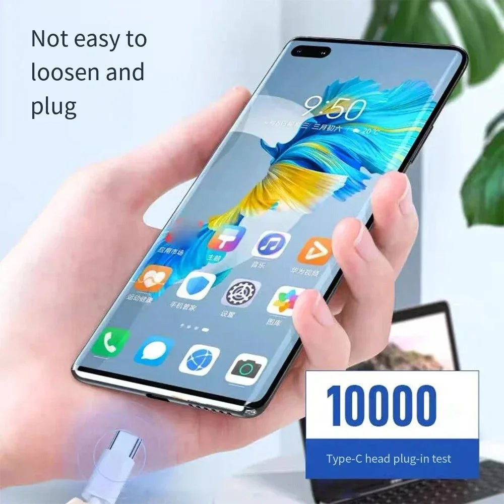 120W 10A Dual USB-C To Type C Fast Charging Cable Data Transmission Line For iPhone Samsung Huawei 0.25/1/1.5/2/3m Quick Cable Qme