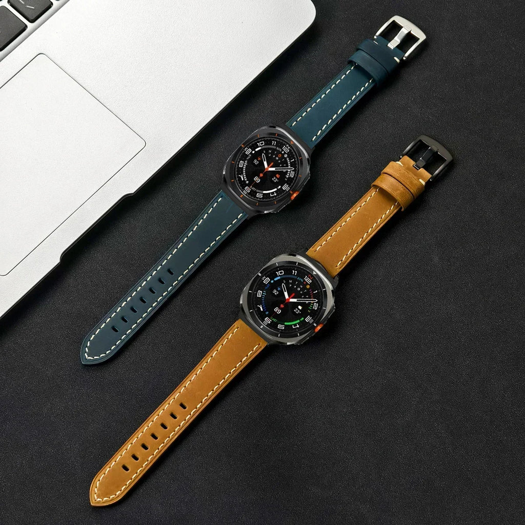 Leather Strap for Samsung Galaxy Watch 7 Ultra 47mm Quick Release Bracelet Wristband for Galaxy Watch Ultra Watchband 22mm Band Qme