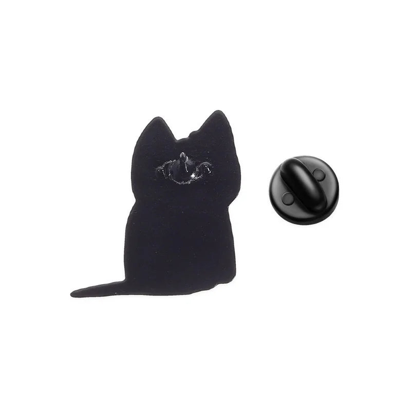 Cute Crash Cat Enamel Pin Funny Cartoon Kitten cat Creative Backpack Hat Lapel Pin Fashion Jewelry Gift for Friends Cat Lovers Qme